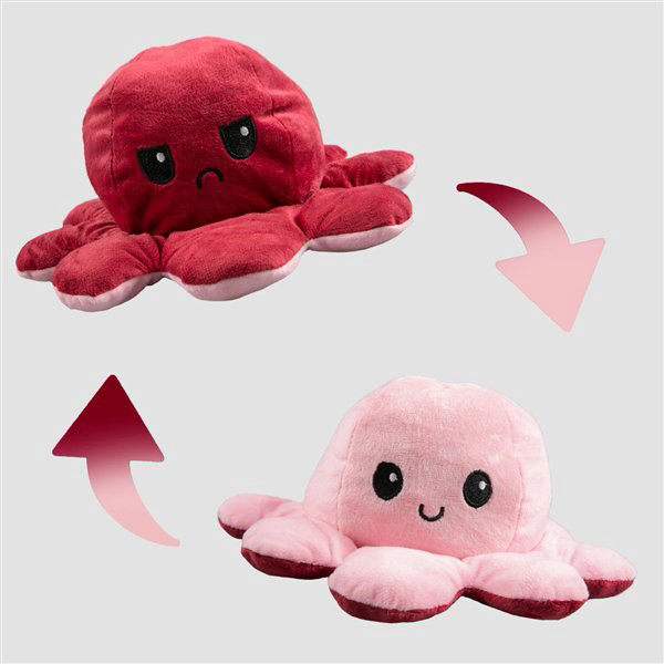 Мягкая игрушка Octopus Осьминог-перевертыш  30см  розовый-бордовый купить,NaN