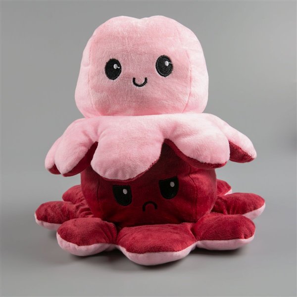 Мягкая игрушка Octopus Осьминог-перевертыш  30см  розовый-бордовый купить,NaN