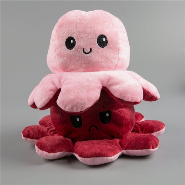 Мягкая игрушка Octopus Осьминог-перевертыш  30см  розовый-бордовый купить,NaN