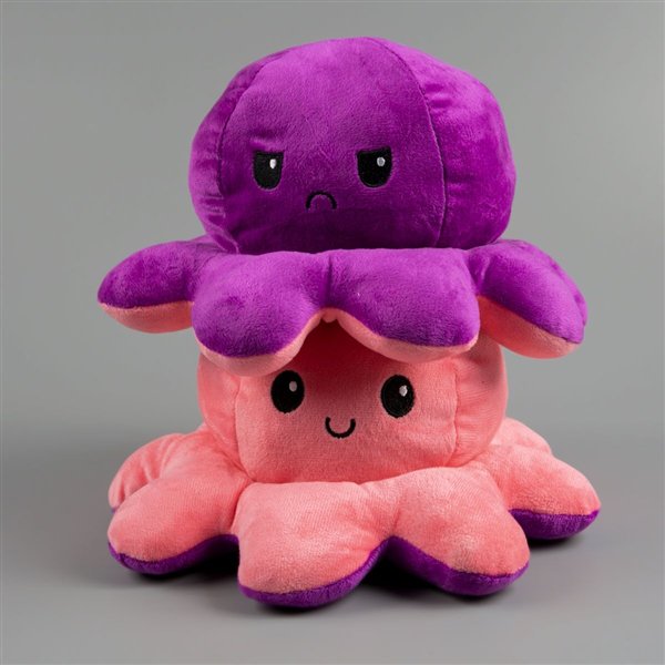 Мягкая игрушка Octopus Осьминог-перевертыш  30см  розовый-фиолетовый купить,NaN