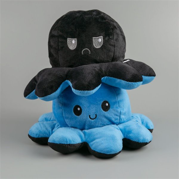 Мягкая игрушка Octopus Осьминог-перевертыш  30см  синий-черный купить,NaN