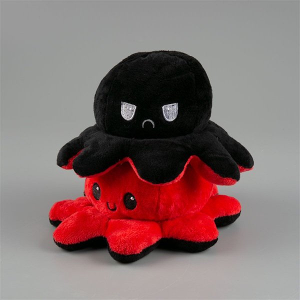 Мягкая игрушка Octopus Осьминог-перевертыш  10см  красный-черный купить,NaN