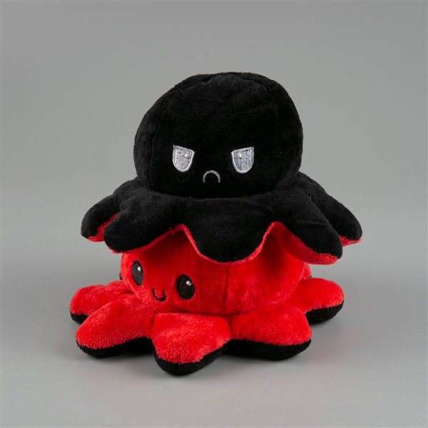 Мягкая игрушка Octopus Осьминог-перевертыш  10см  красный-черный купить,NaN