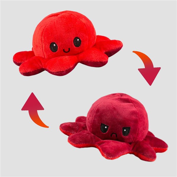 Мягкая игрушка Octopus Осьминог-перевертыш  10см  бордовый-красный купить,NaN