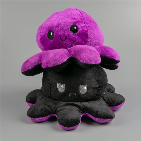 Мягкая игрушка Octopus Осьминог-перевертыш  30см  черный-фиолетовый купить,NaN