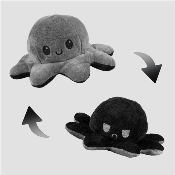 Мягкая игрушка Octopus Осьминог-перевертыш  10см  серый-черный купить,NaN