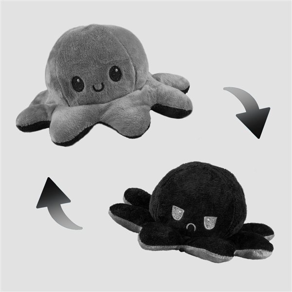 Мягкая игрушка Octopus Осьминог-перевертыш  10см  серый-черный купить,NaN