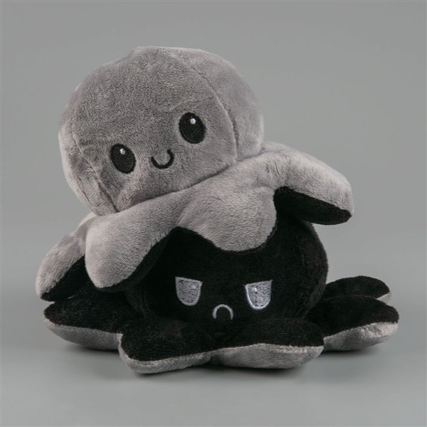 Мягкая игрушка Octopus Осьминог-перевертыш  10см  серый-черный купить,NaN