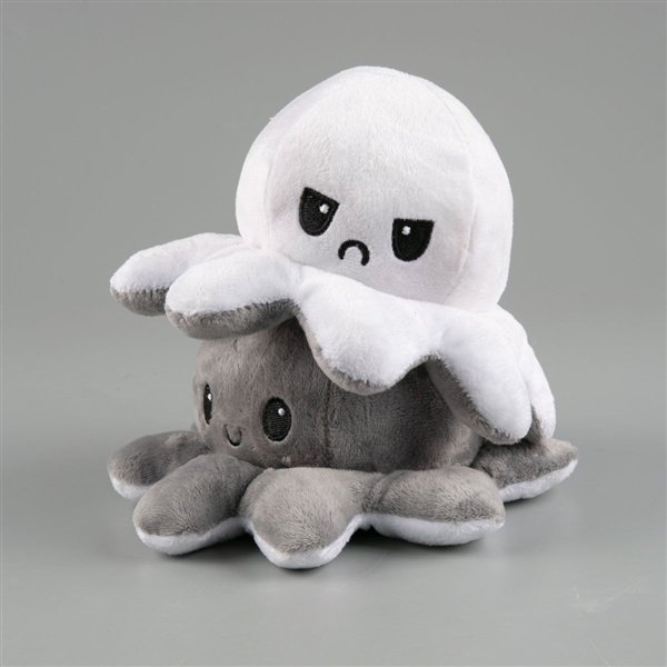 Мягкая игрушка Octopus Осьминог-перевертыш  10см  серый-белый купить,NaN