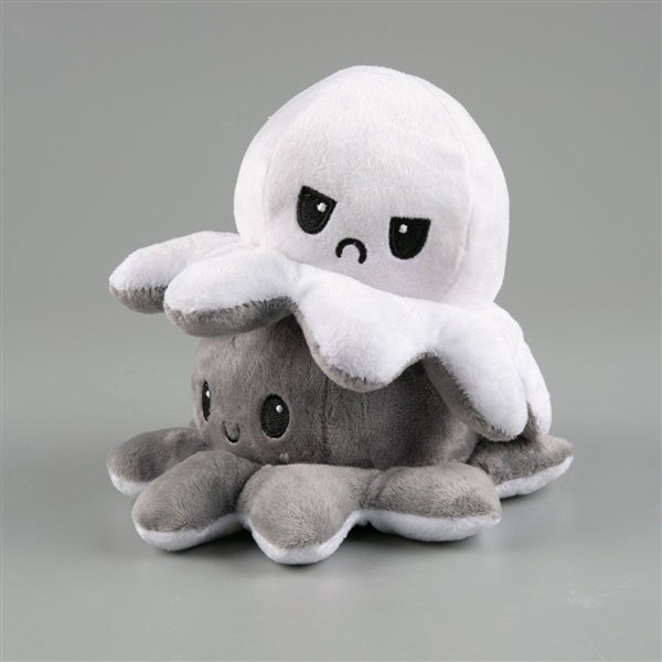 Мягкая игрушка Octopus Осьминог-перевертыш  10см  серый-белый купить,NaN
