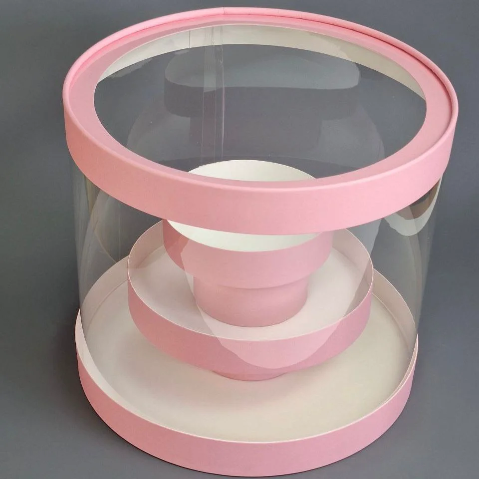 Коробка Box.kz аква-тубус 30х25см 3 яруса розовая - ForteMarket Коробка Box.kz аква-тубус 30х25см 3 яруса розовая купить,0