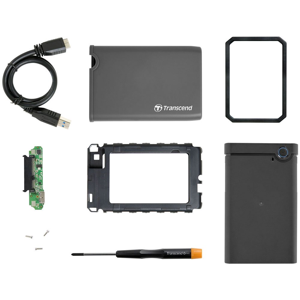 Внешний бокс для установки SSD/HDD Transcend TS0GSJ25CK3 серый - ForteMarket Внешний бокс для установки SSD/HDD Transcend TS0GSJ25CK3 серый купить,0