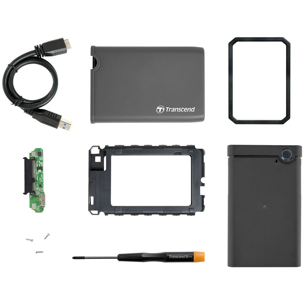 Внешний бокс для установки SSD/HDD Transcend TS0GSJ25CK3 серый купить,11790