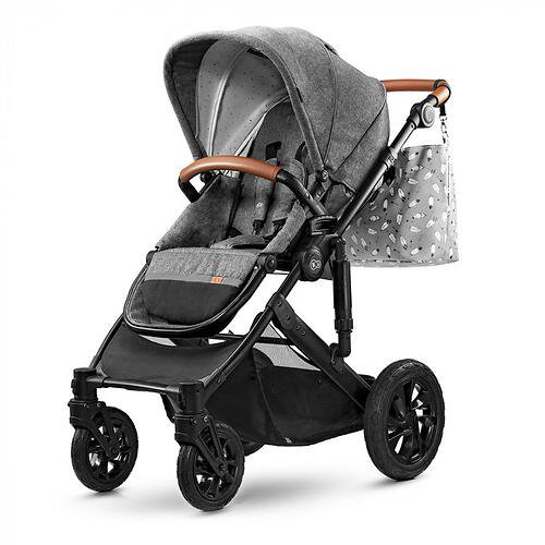 Коляска 2в1 Kinderkraft Prime Grey + сумка для мамы купить,NaN
