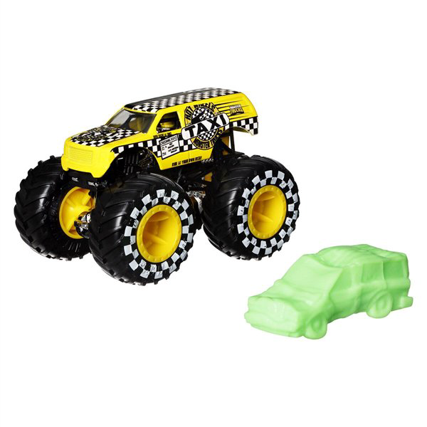 Машинка Hot Wheels Monster Trucks 1:64 Taxi желтая купить,NaN