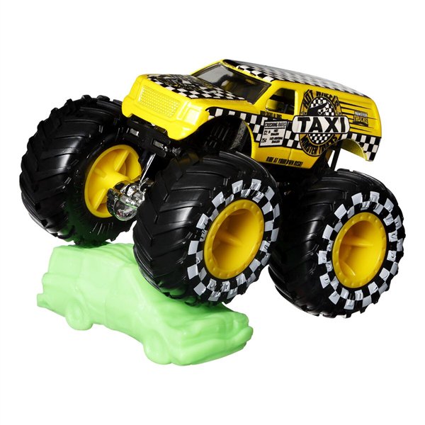 Машинка Hot Wheels Monster Trucks 1:64 Taxi желтая купить,NaN