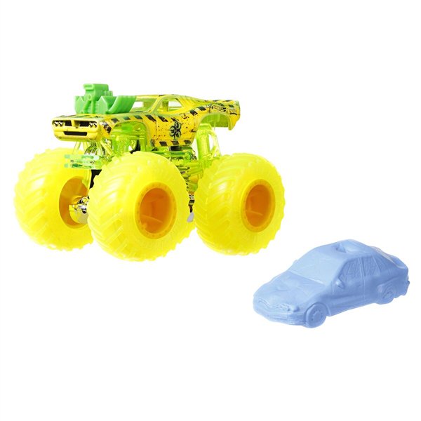 Машинка Hot Wheels Monster Trucks  1:64 Rodger Dodger желто-зеленая купить,NaN