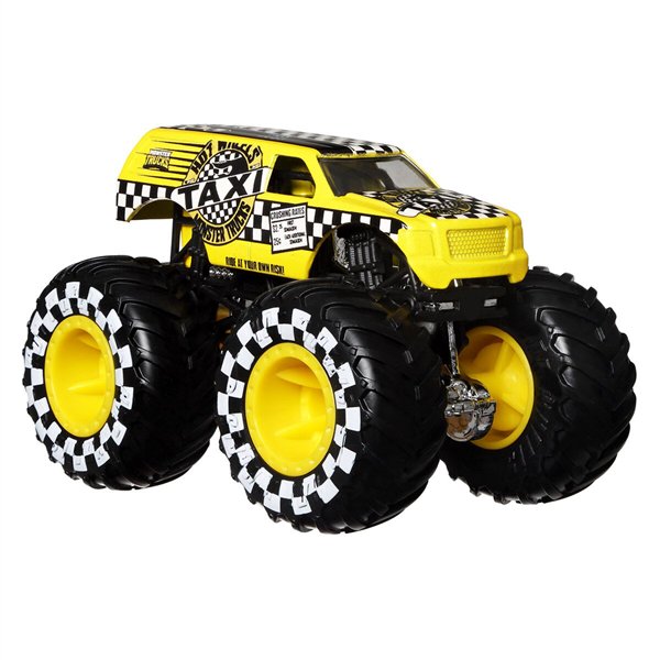 Машинка Hot Wheels Monster Trucks 1:64 Taxi желтая купить,NaN