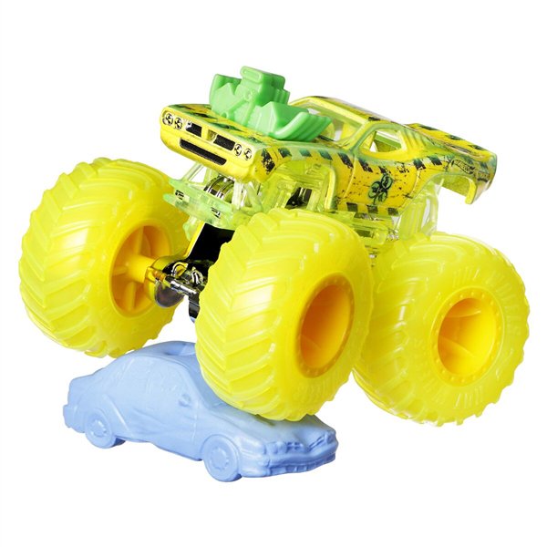 Машинка Hot Wheels Monster Trucks  1:64 Rodger Dodger желто-зеленая купить,NaN