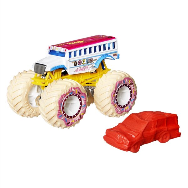 Машинка Hot Wheels Monster Trucks 1:64 Dozen Delivery белая купить,NaN