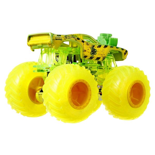 Машинка Hot Wheels Monster Trucks  1:64 Rodger Dodger желто-зеленая купить,NaN