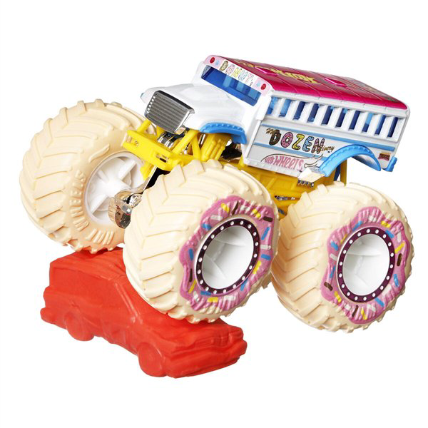 Машинка Hot Wheels Monster Trucks 1:64 Dozen Delivery белая купить,NaN