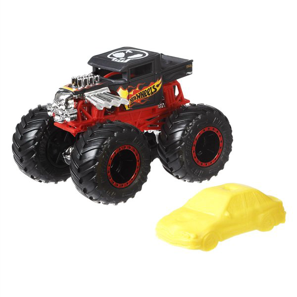 Машинка Hot Wheels Monster Trucks 1:64 Bone Shaker черная купить,NaN