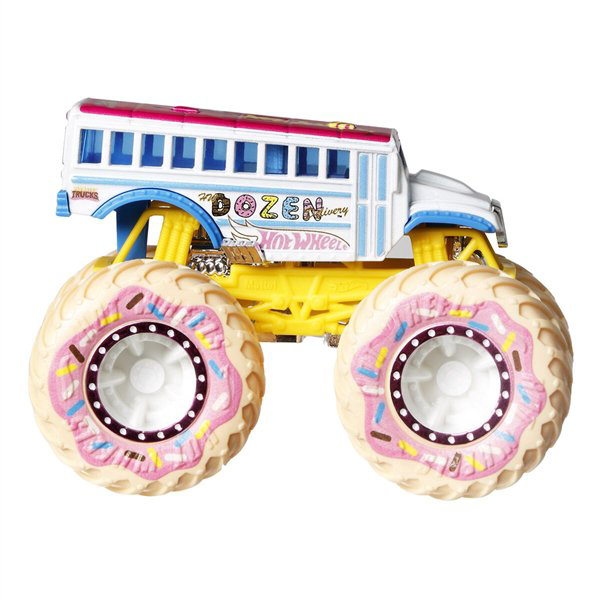 Машинка Hot Wheels Monster Trucks 1:64 Dozen Delivery белая купить,NaN