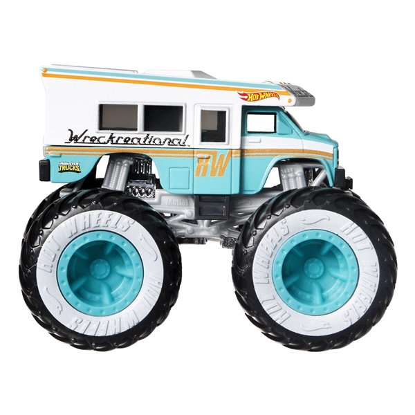 Машинка Hot Wheels Monster Trucks 1:64 Wreckreational белая купить,NaN