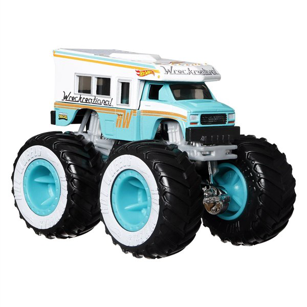 Машинка Hot Wheels Monster Trucks 1:64 Wreckreational белая купить,NaN