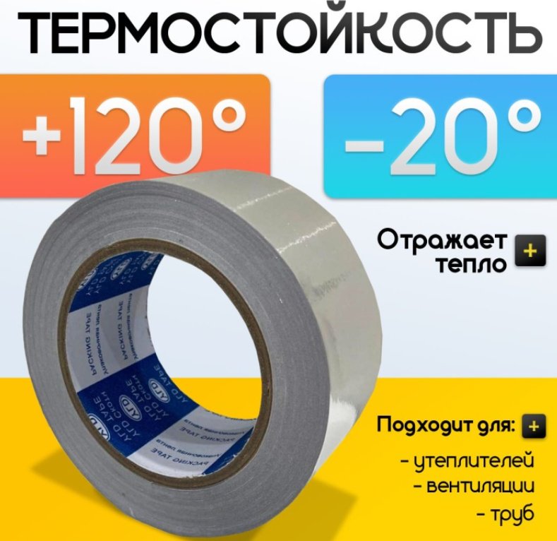 Алюминиевая лента 50 мм х 50 м, 1 шт купить,NaN