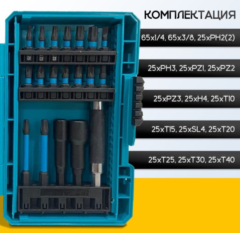 Набор бит, 36 шт