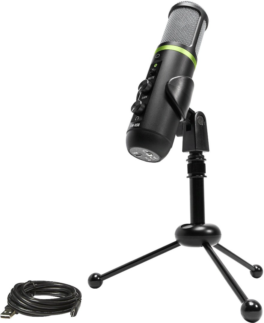 Cтудийный конденсаторный микрофон Mackie EM-USB черный купить,NaN