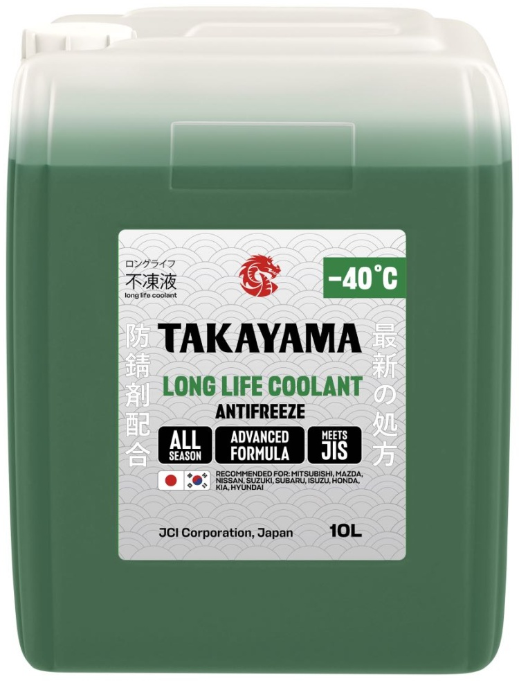  Антифриз Takayama Long Life Coolant G-11 зеленый 10л купить,NaN