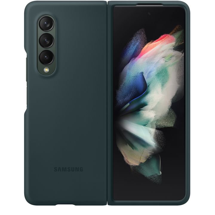 Чехол Samsung Silicone Cover для Galaxy Z Fold 3 EF-PF926TGEGRU зеленый купить,NaN