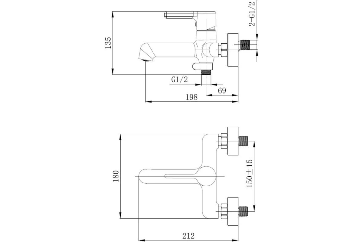 Смеситель Voda Column Black CLM54B черный купить,46991