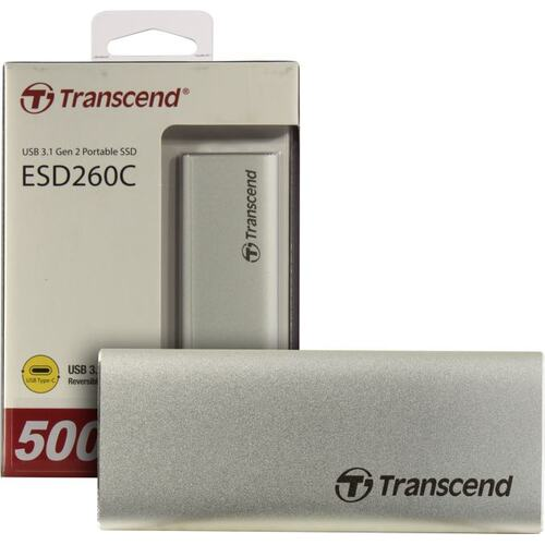 Внешний SSD накопитель Transcend ESD260C TS500GESD260C 500Gb Silver - ForteMarket Внешний SSD накопитель Transcend ESD260C TS500GESD260C 500Gb Silver купить,0