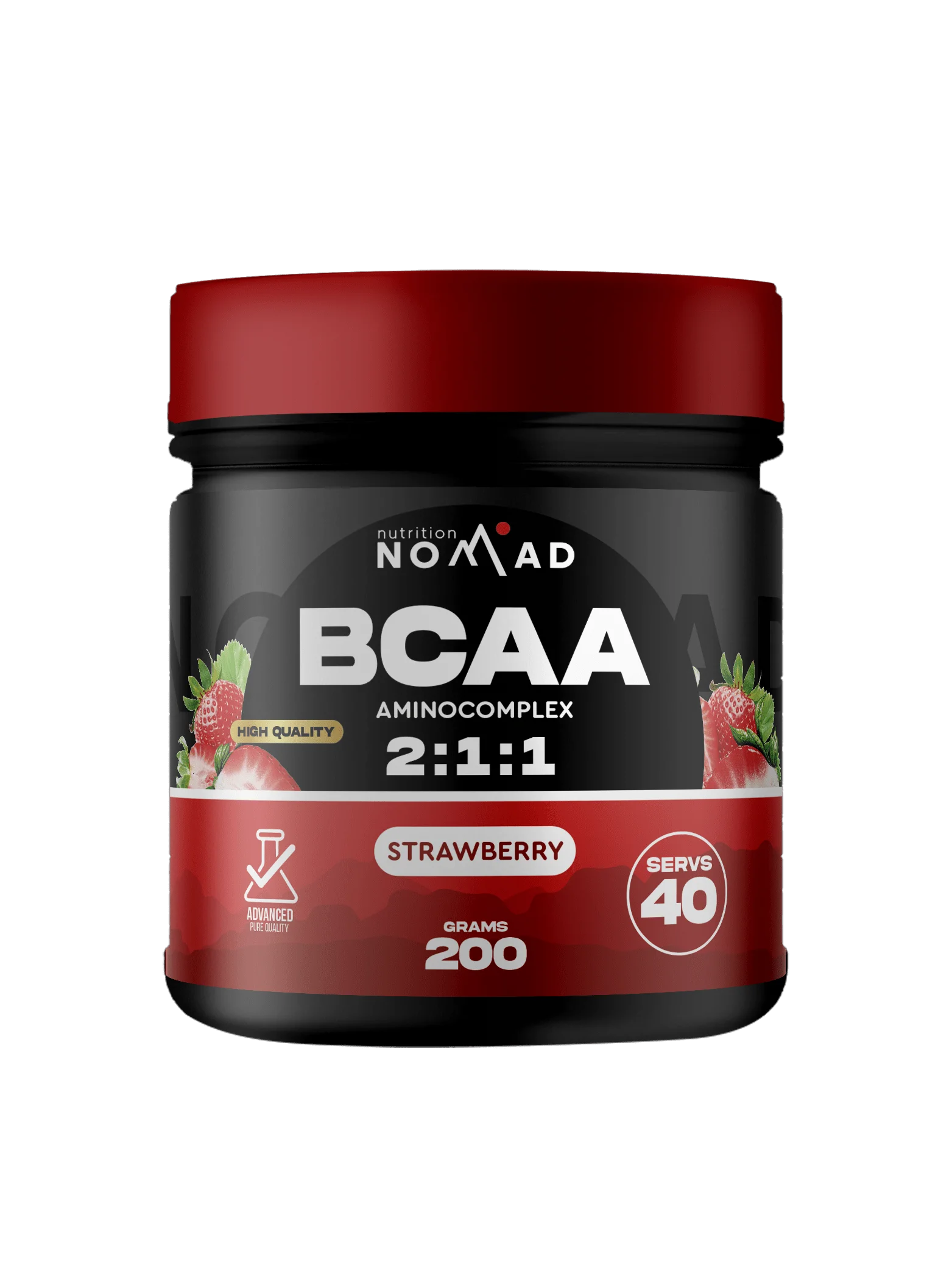 BCAA 2:1:1 Nomad Nutrition Клубника 200 гр
