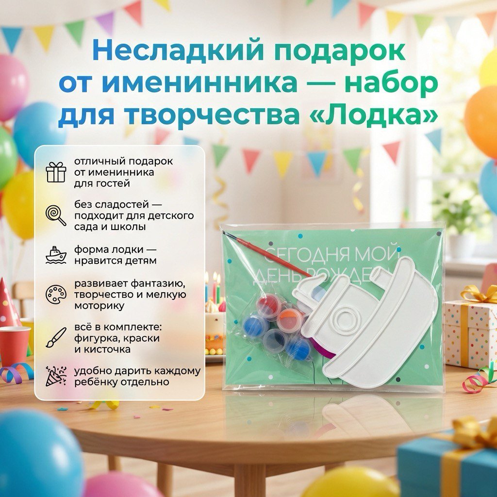 Набор Набор для творчества Набор для раскрашивания Несладкий подарок «Лодка»