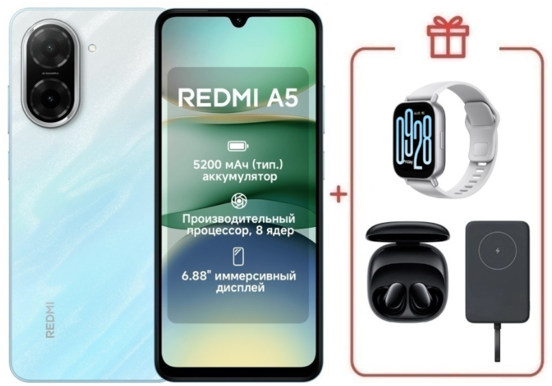Смартфон Xiaomi Redmi A5 4G 3/64Gb Ocean Blue + подарок купить,NaN