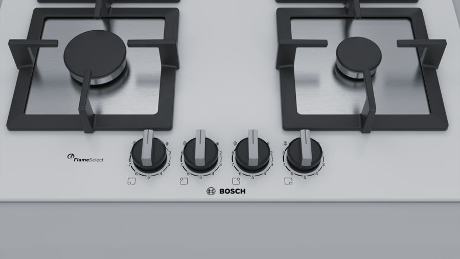 Газовая варочная поверхность Bosch PPP6A2B20O белая купить,NaN
