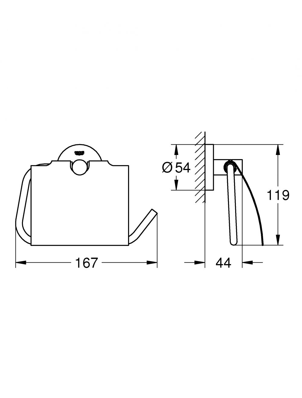 Держатель для туалетной бумаги Grohe ecomm 40367al1 серый
