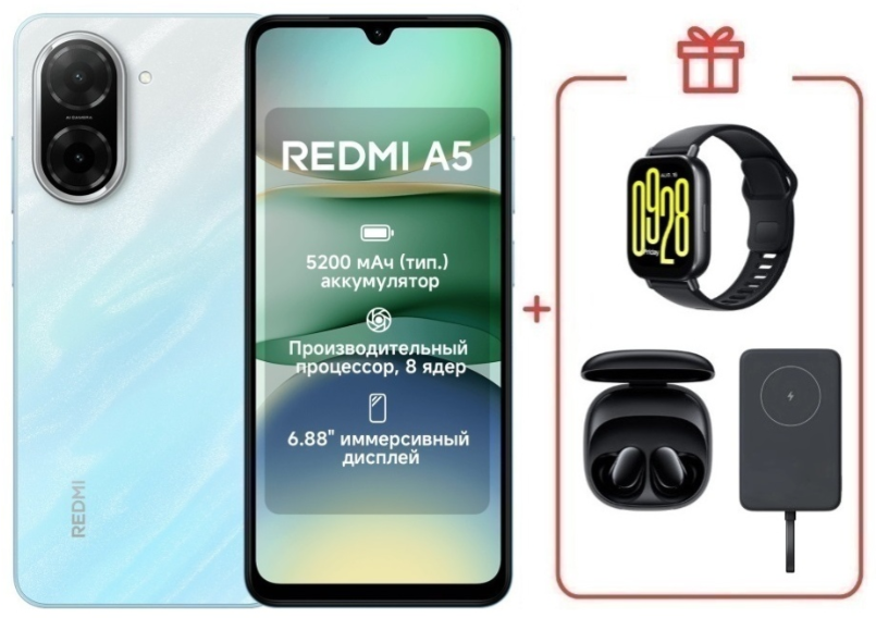 Смартфон Xiaomi Redmi A5 4G 3/64Gb Ocean Blue + подарок купить,NaN