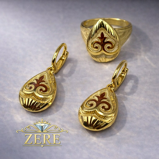 Комплект Zere ZR010424 золото 8.04гр 19р