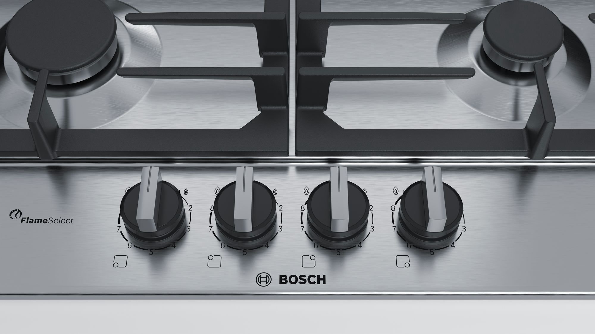 Газовая варочная поверхность Bosch PCP-6A5B90M серебристая купить,NaN