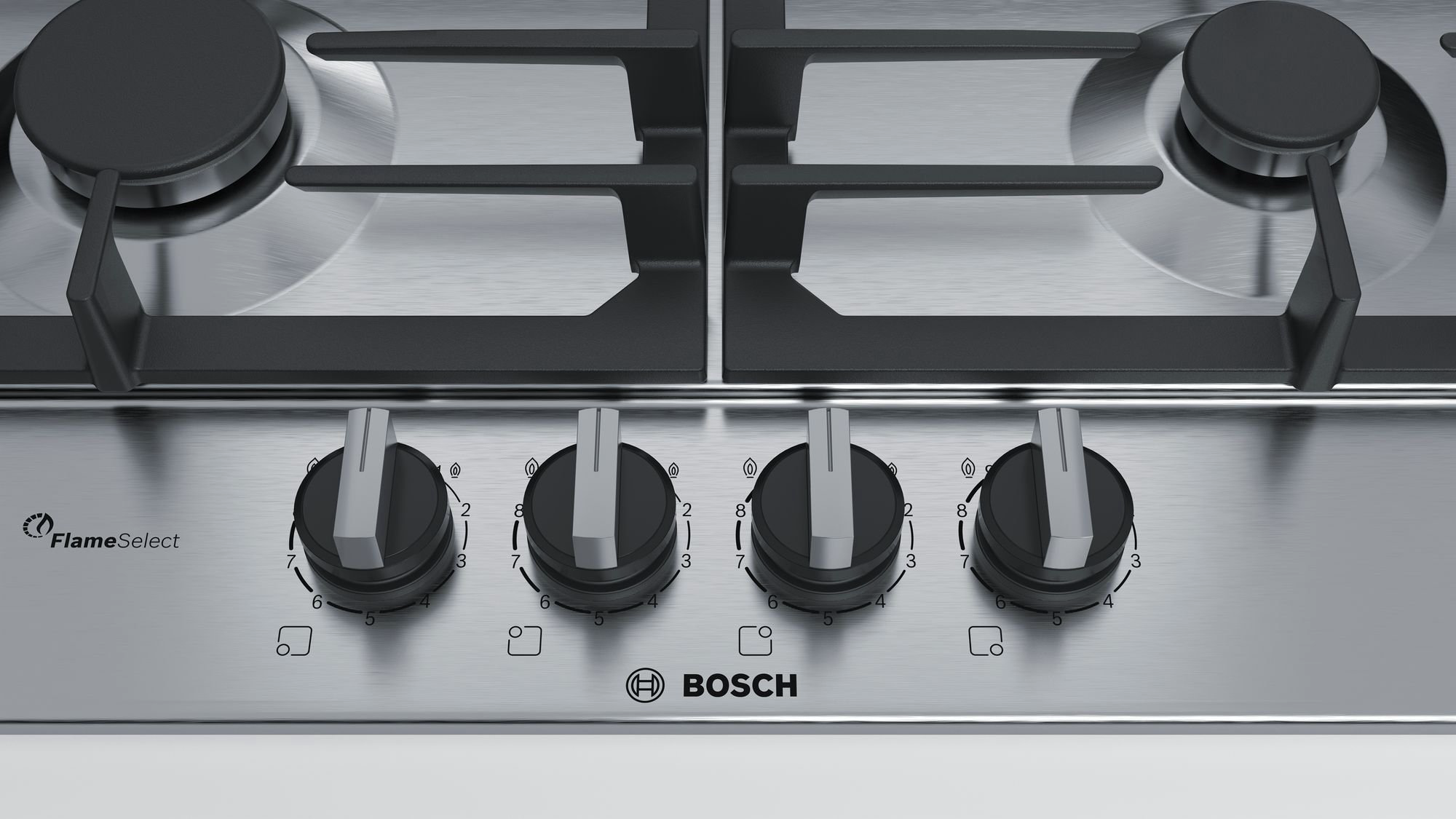 Газовая варочная поверхность Bosch PCP-6A5B90M серебристая купить,NaN