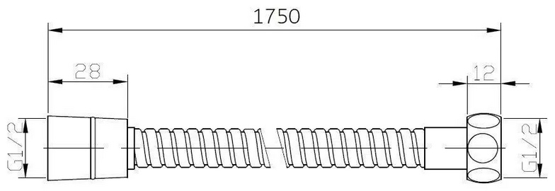 Душевой шланг Esko MSH175 1750мм хром купить,30994