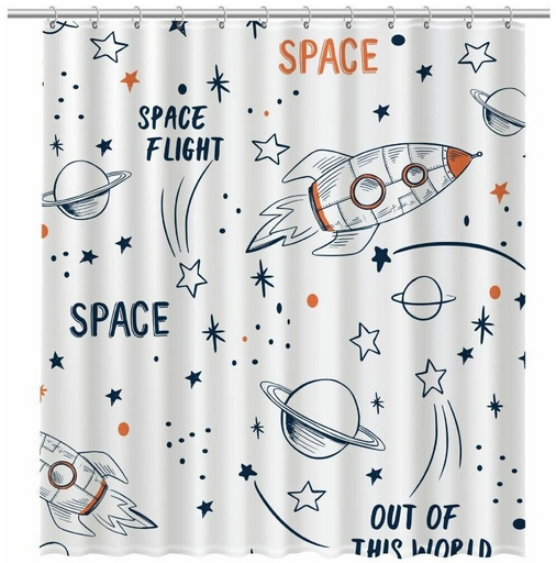 Шторка для ванной Fixsen Space Fx-2508 белый
