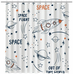 Шторка для ванной Fixsen Space Fx-2508 белый