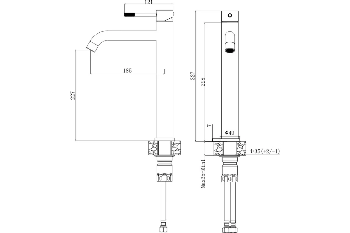 Смеситель для раковины Voda Vessel VSL25G золотистый купить,63203